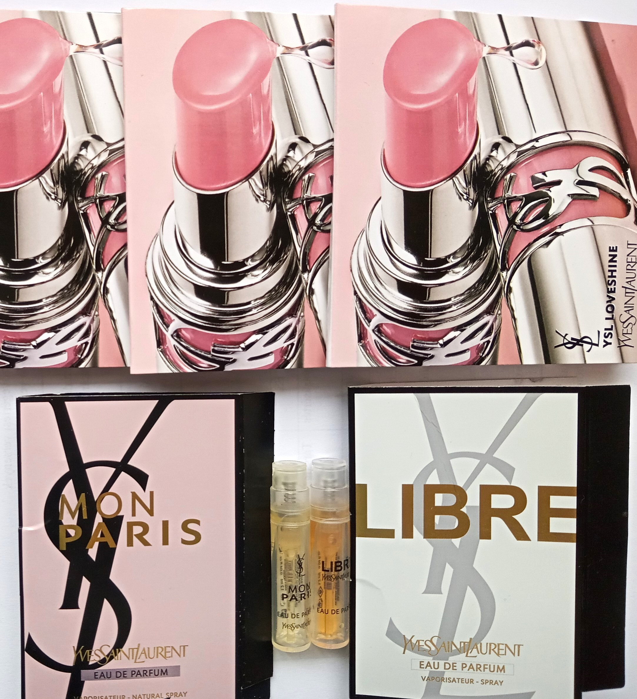 LIBRE EDP + MON PARIS EDP minta - YSL rúzsmintás csomagban (Loveshine Lip Oil Stick) )