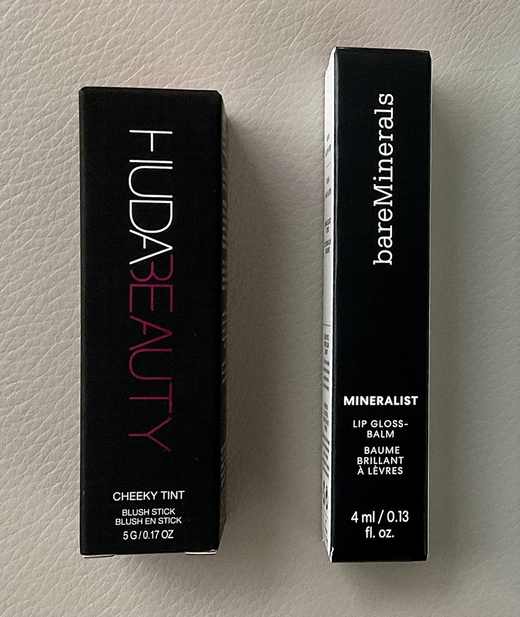 Huda Beauty Cheeky Tint Blush Stick + bareMinerals Mineralist Lip Gloss