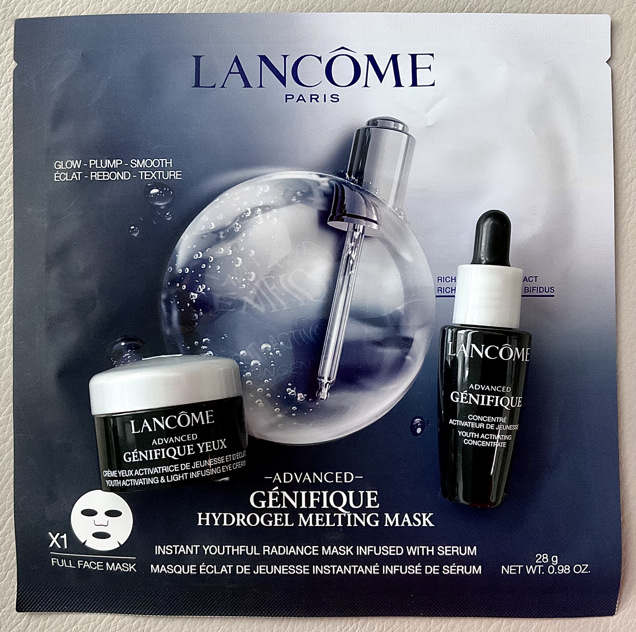 Lancôme Génifique Hydrogel Melting Mask Hidrogél Fátyolmaszk szettben