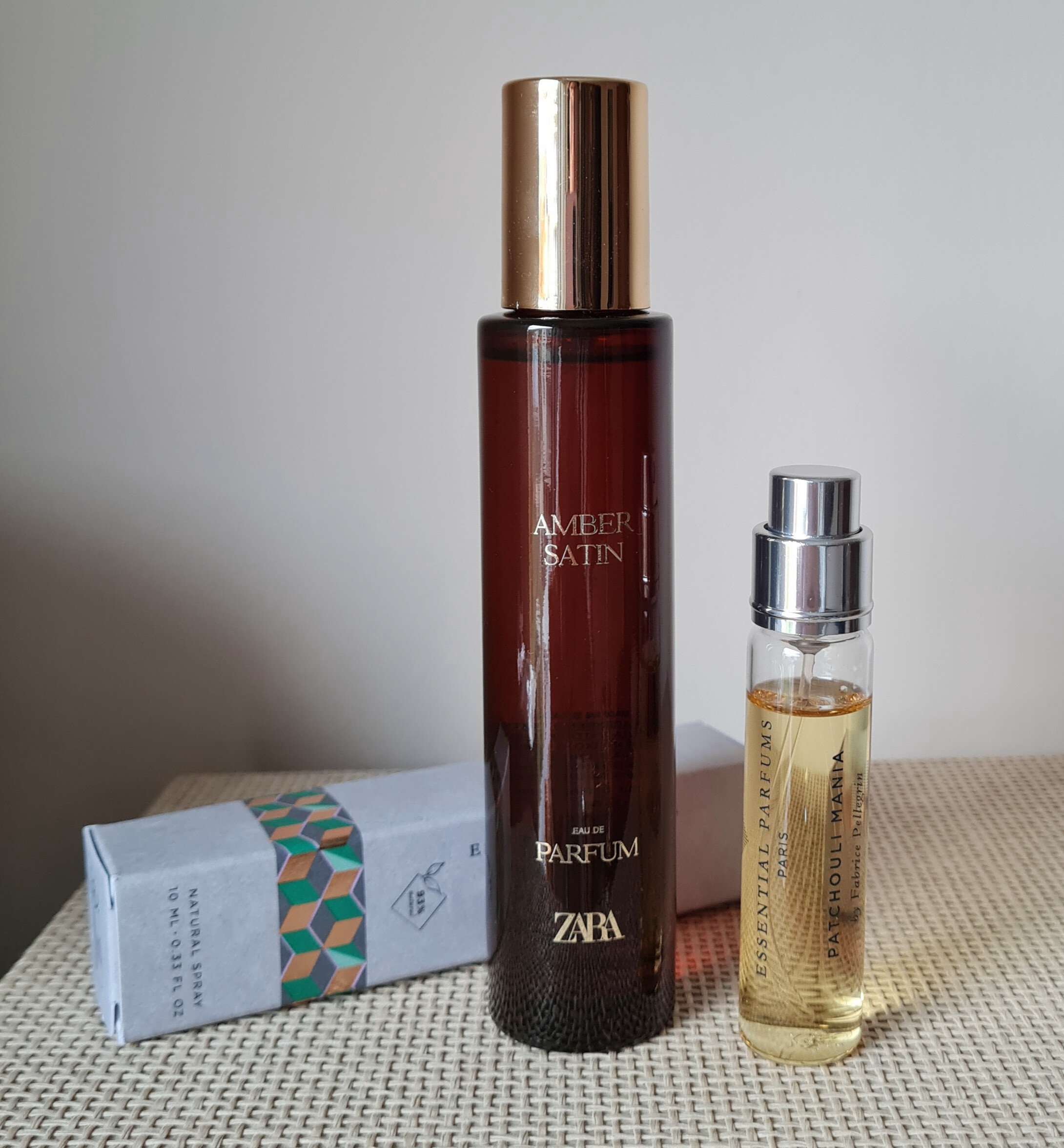 Essential Parfums Patchouli Mania + Zara Amber Satin