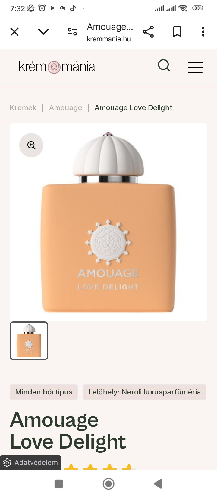 Amouage love delight  parfümöt vennék